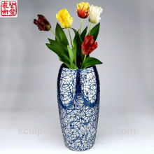 2016 Neue blaue abstrakte Edelstahl-Blumen-Vase-Ausgangsdekoration Potiche